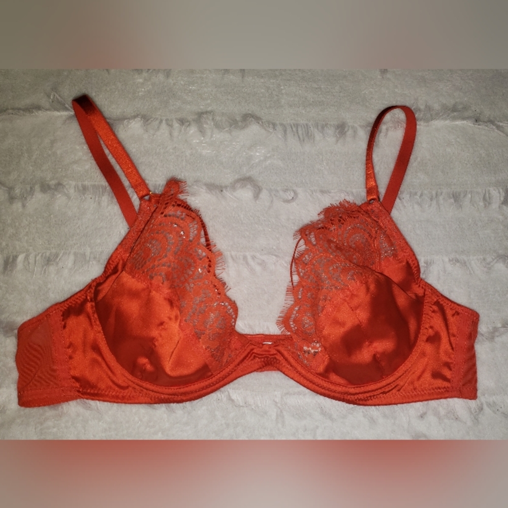 HUSTLER HOLLYWOOD SUPER SEXY RED BRA SZ 36B